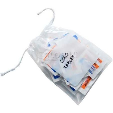 LK PACKAGING Pull Tite Drawstring Bags, 12"W x 15"L, 1.5 Mil, Clear, 1000/Pack DS151518